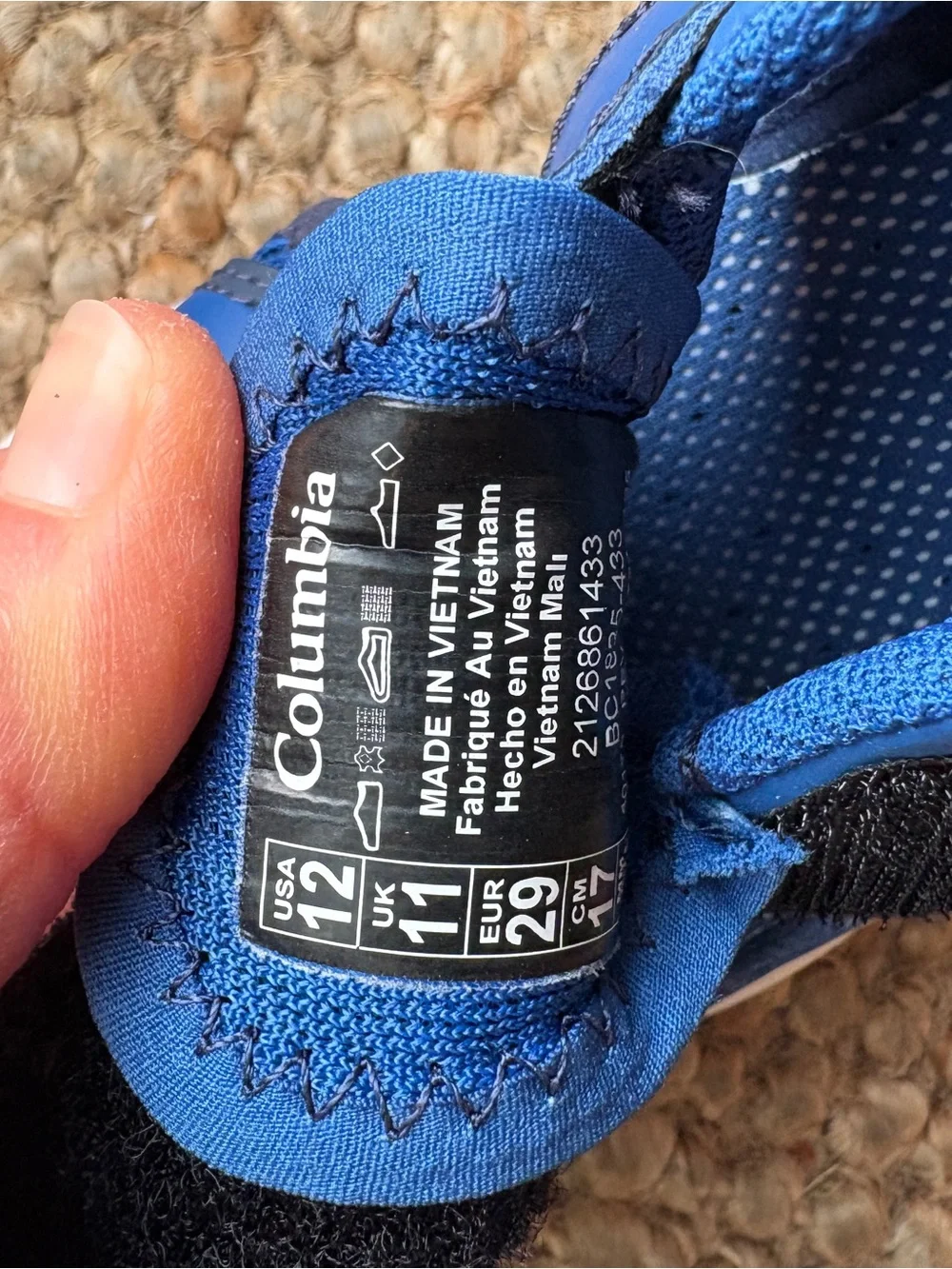 Columbia Blue Kids Slip-On Water Shoes